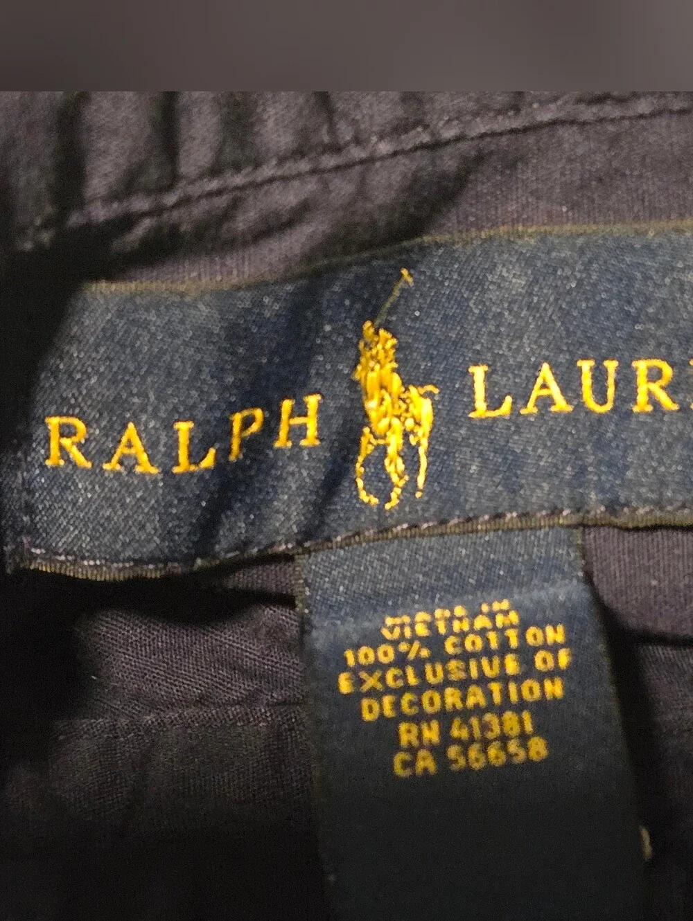 Ralph Lauren Boys Shirts Lot of 2 Navy Gingham Button Down Size 8 Cotton